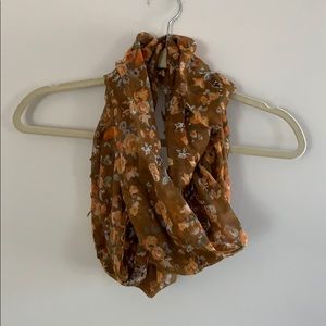 Floral Print Infinity Scarf